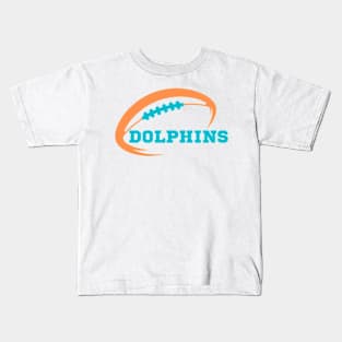 dolphins football Kids T-Shirt